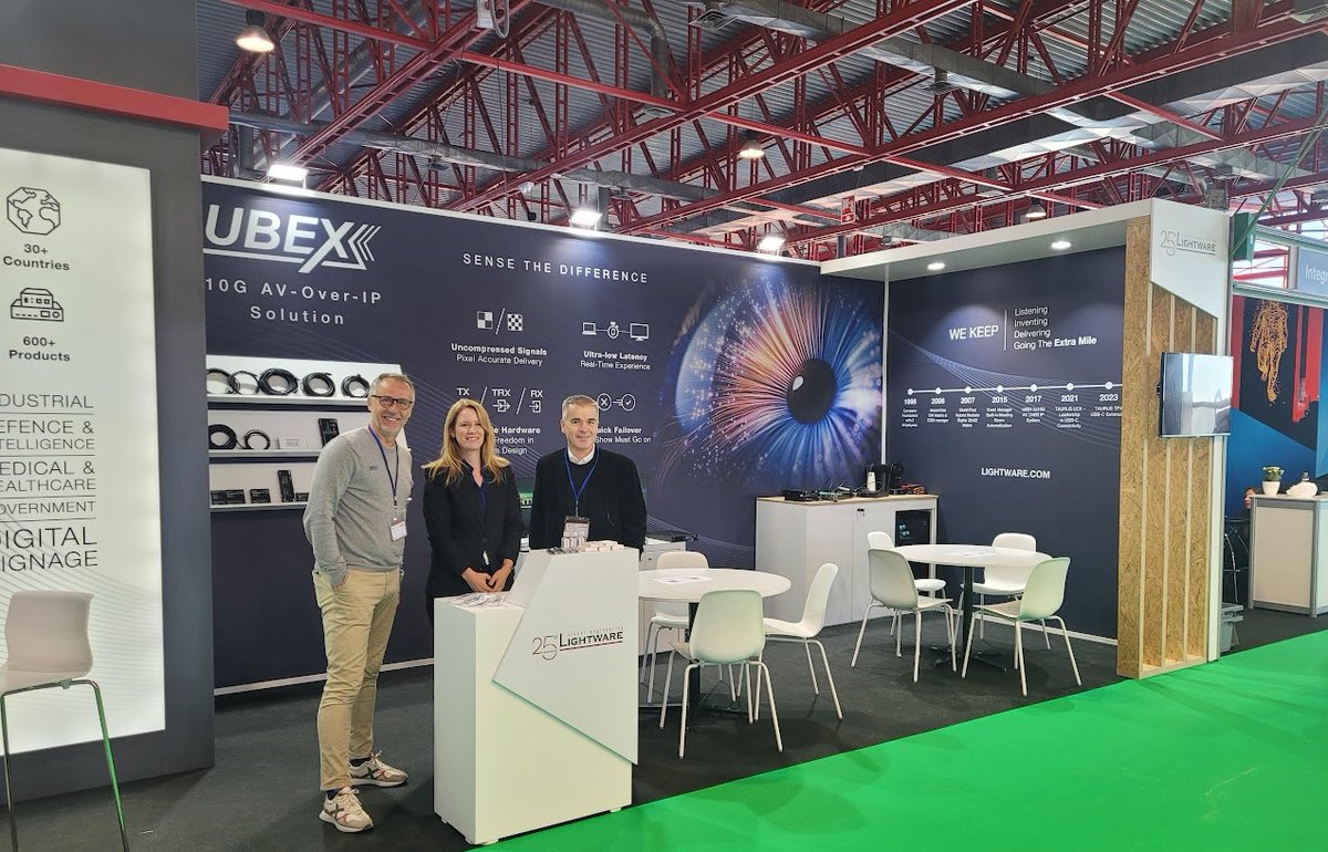 LightwareHQ's tweet image. Hello from Madrid 👋 and @BITAMShow 2023!

We&apos;re excited to share our latest solutions for #LiveEvents, including demos of our UBEX and new Taurus TPX products!

📍Booth 49, Pabellón de Cristal

Find out more 👉
bitamshow.com

#BITAM #ProAV #AVTweeps #Lightware