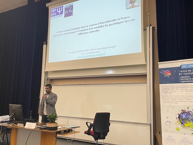 Yannick Gounden nous présente  ses travaux autour du bilan neuropsychologique dans un contexte d'interculturalité