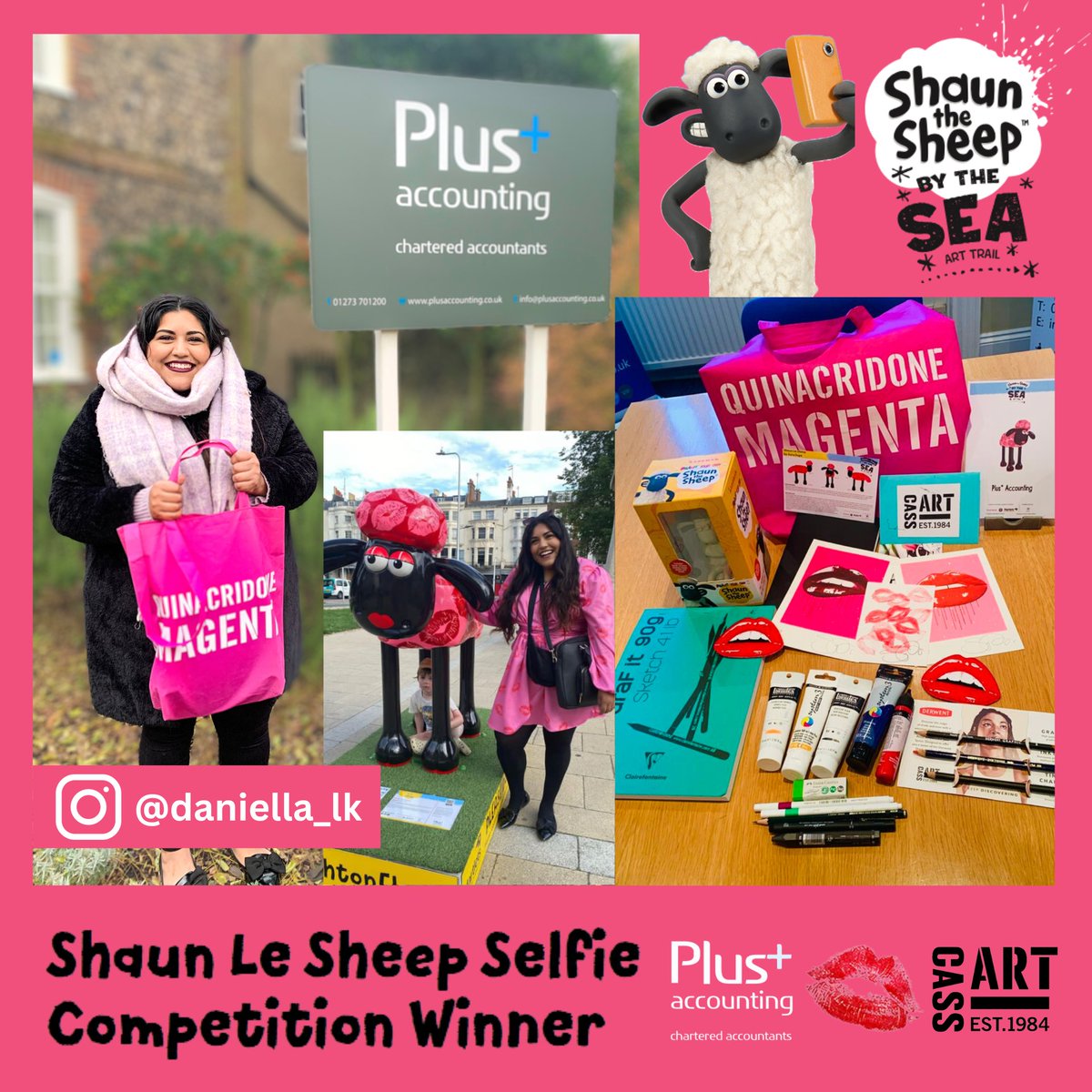 Plus Accounting (@plusaccounting) on Twitter photo As proud sponsors of the <a href="/shaunbythesea/">Shaun by the Sea</a> art trail, we organised a competition featuring our Shaun Le Sheep sculpture.
The rules were simple, take a selfie with Shaun Le Sheep, share it with the hashtag #SelfieLeSheep, and you will be entered into the competition with a chance As proud sponsors of the <a href="/shaunbythesea/">Shaun by the Sea</a> art trail, we organised a competition featuring our Shaun Le Sheep sculpture.
The rules were simple, take a selfie with Shaun Le Sheep, share it with the hashtag #SelfieLeSheep, and you will be entered into the competition with a chance