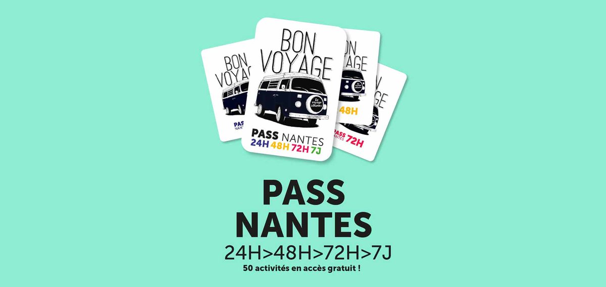 levoyageanantes's tweet photo. Bon plan : Pass Nantes 24h, 48h ou 72h
En accès libre :
🎨 30 attractions : #musées #expos #visites #croisières et bus tour, y compris Le Carrousel des Mondes Marins !
🚌 Transports en commun : #tram #bus et #Navibus
= jusqu'à 50% d'économie
👉 https://t.co/9RE1QmqxBd https://t.co/S1niSYQxy9