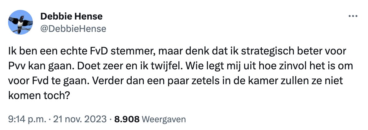 Ik zou ze gewoon allebei aankruisen, dan winnen ze allebei.