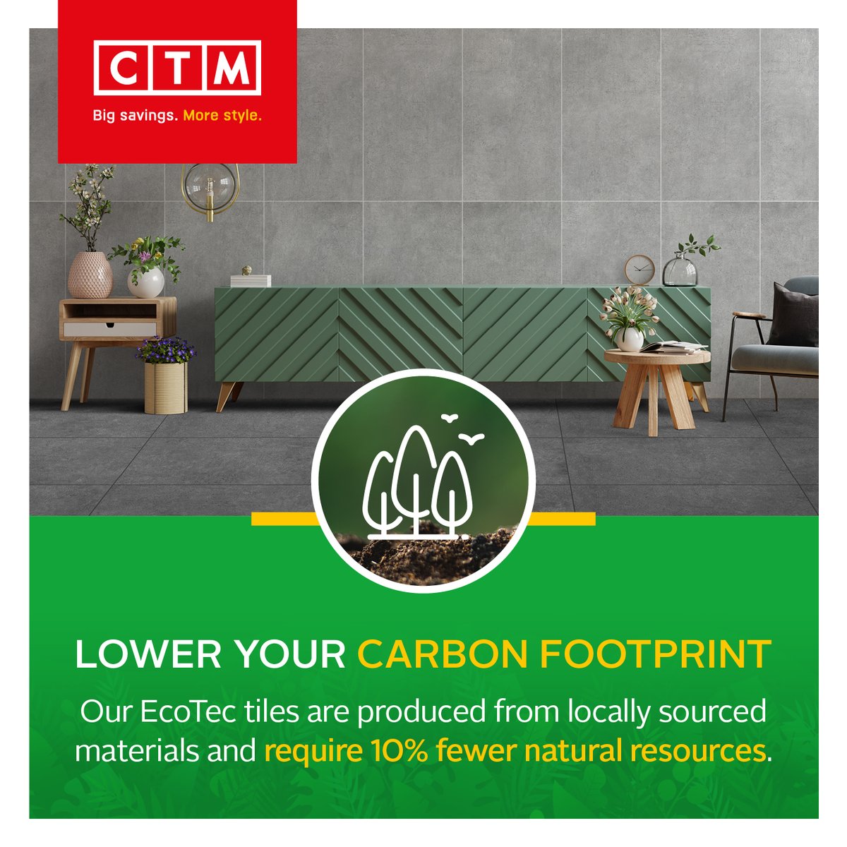 KFMza's tweet photo. Where style meets sustainability. @ctmafrica's EcoTec tiles are specifically designed with the purpose of reducing their carbon footprint, while bringing beautiful colours and patterns into your home.
#CTM #40YearsOfCTM #Sponsored https://t.co/ou5gS8cWmt