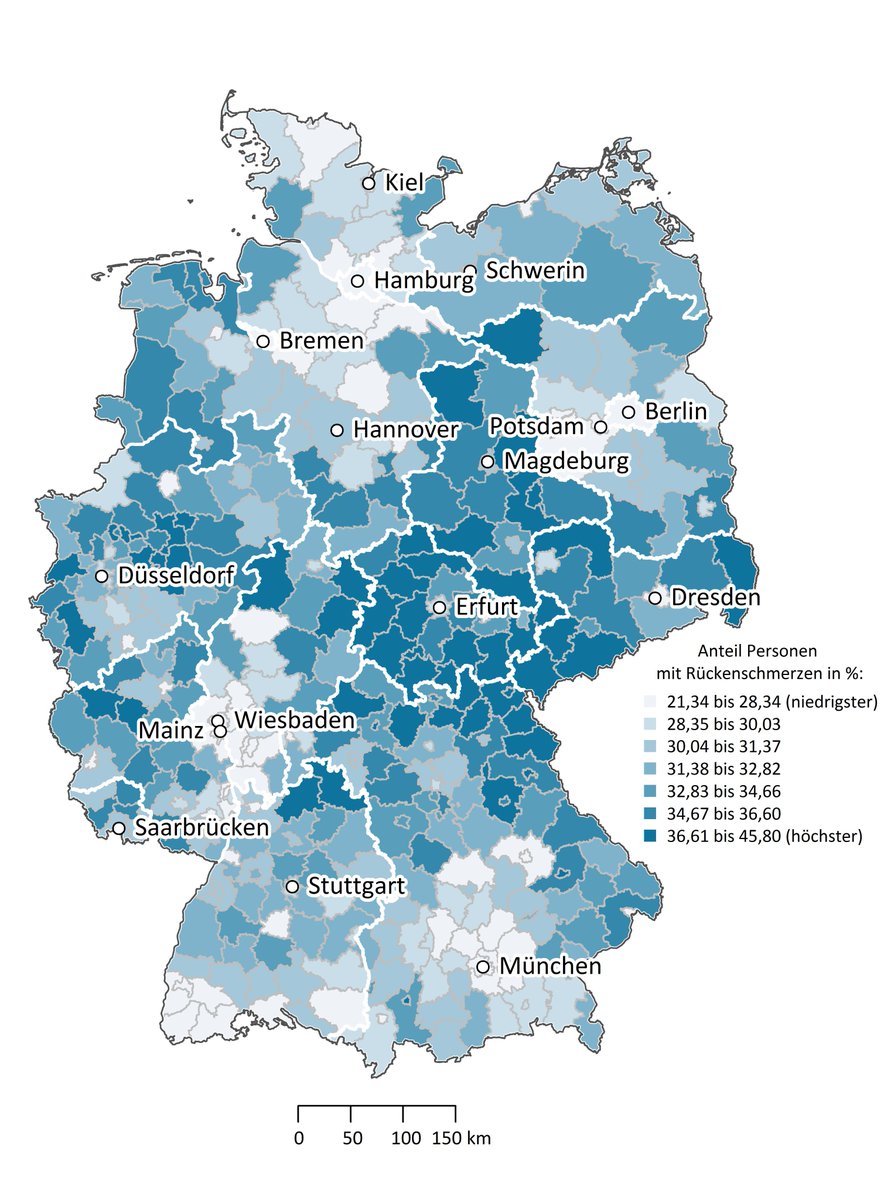 Knapp 1/3 der dt. Bevölkerung leidet unter #Rückenschmerzen. 26,2 Millionen Menschen waren 2021 laut aktuellem WIdO-#Gesundheitsatlas deswegen beim Arzt. Die Analyse macht erstmals die regionale Verteilung transparent. -> zur Presseinfo: aok.de/pp/bv/pm/gesun…