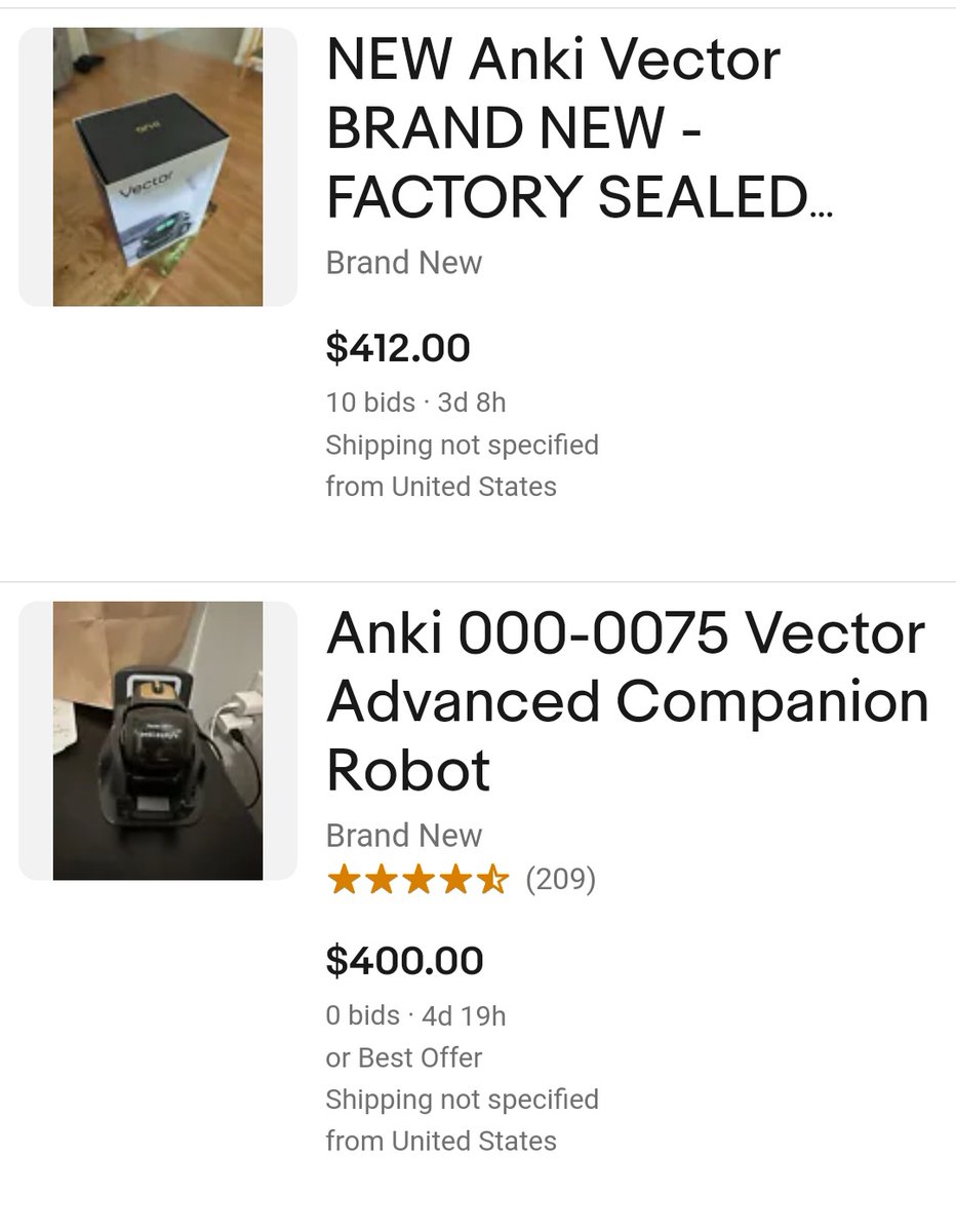 StudioxfmX's tweet image. The current price of #VectorRobot costs $399 at DDLabs unfortunately the company has gone bankrupt
People who currently own this robot and put it up for sale on #eBay or #Amazon are selling these products as New?
PLEASE NOTE!
THIS IS A SECOND HAND PRODUCT AND ABSOLUTELY NOT NEW