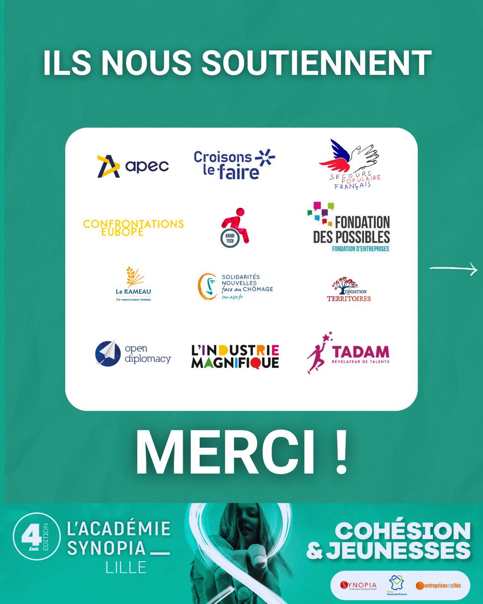 SynopiaFr's tweet image. Parce que sans eux, l’#AcadémieSynopia ne serait pas ce qu’elle est. 🙏​
 Un grand MERCI à tous nos partenaires d’avoir rendu cette nouvelle édition possible ! 

#Partenaires #Confiance #Ensemble #Professionnels
