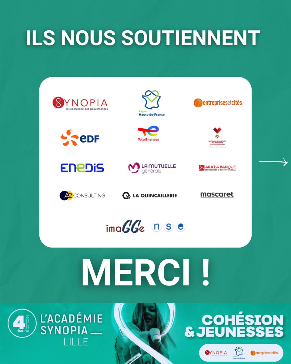 SynopiaFr's tweet image. Parce que sans eux, l’#AcadémieSynopia ne serait pas ce qu’elle est. 🙏​
 Un grand MERCI à tous nos partenaires d’avoir rendu cette nouvelle édition possible ! 

#Partenaires #Confiance #Ensemble #Professionnels