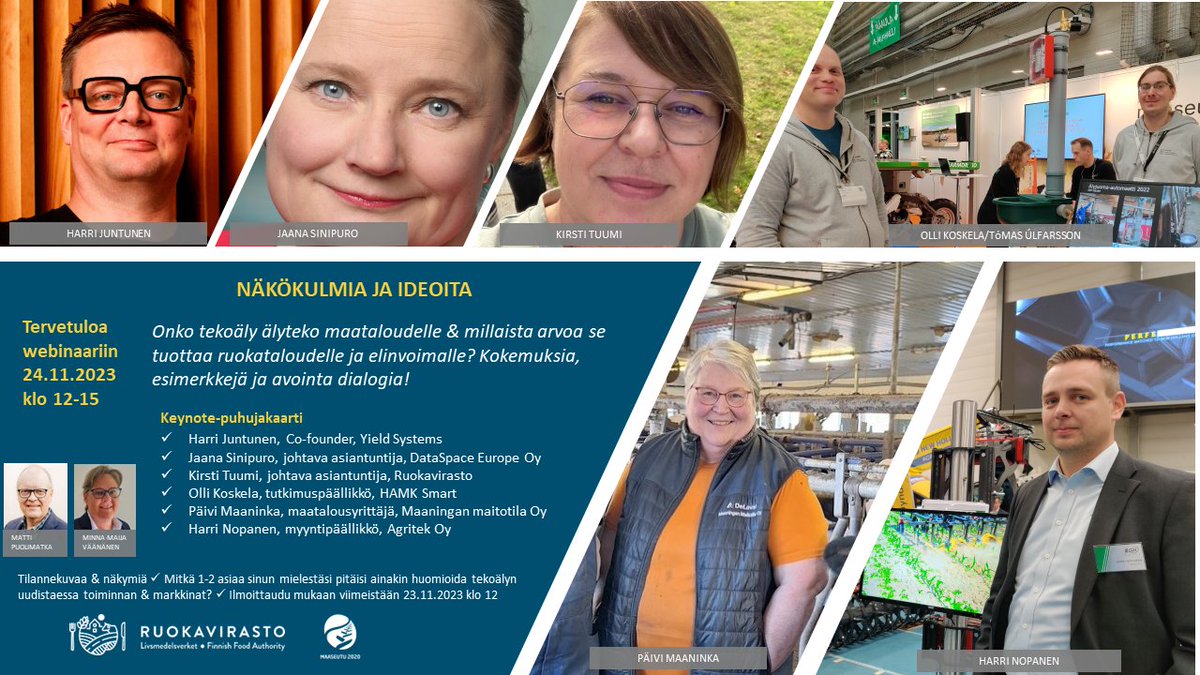 Yield_Systems's tweet photo. Onko tekoäly älyteko ja mullistaako se maatalouden? -Ruokaviraston webinaari

Linkin takaa lisätietoja ja ilmoittautuminen (pe 24.11. mennessä): https://t.co/MFkGwrPdzR

#data #innovaatiot #älymaatalous https://t.co/vXwfb7jFiJ