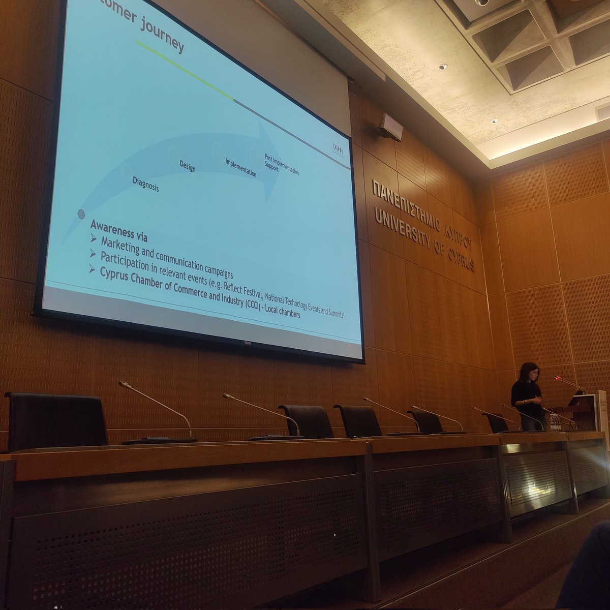 5th <a href="/KIOSCoE/">KIOS Research and Innovation Center of Excellence</a> GIS Day: Mapping Everything. Now C
Dr. Christiana Papamichael talking about #DiGiNN which is sponsoring our event today!
#GIS #mapping #GISDay