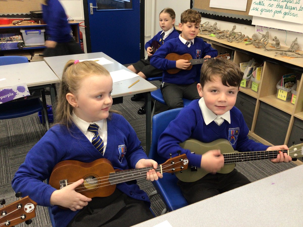 In music we are continuing to learn how to play the ukulele. We have practised different notes. <a href="/whistonwillis1/">Whiston Willis Primary Academy</a> #WWPAMUSIC