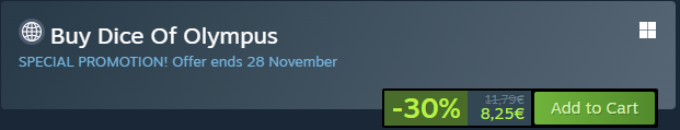 Until November 28, the game is 30% off and costs just €8! If you want to buy it, go here: store.steampowered.com/app/1515580/Di…