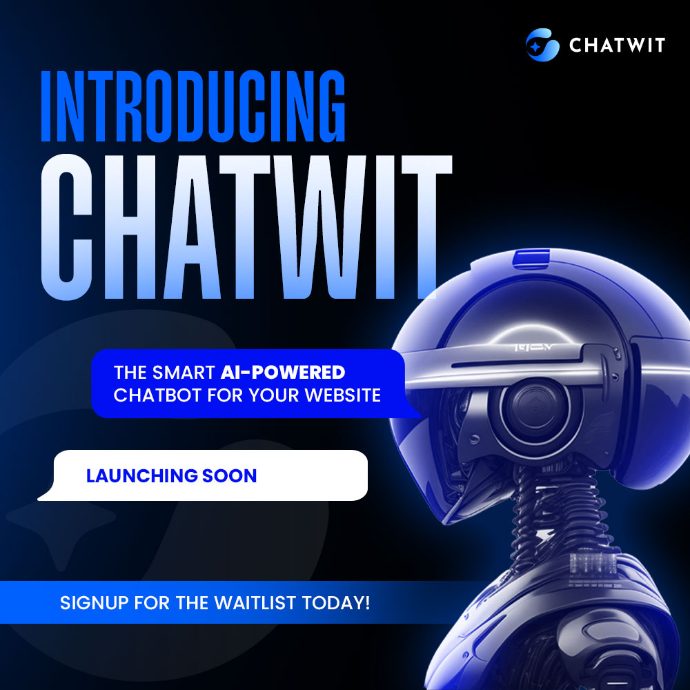 Do you want to boost your conversions, engage your visitors, and resolve customer problems on the go? 

#Chatwit is the solution for you and is launching soon, so don’t miss this opportunity to join the #waitlist and get early access.
chatwit.ai/waitlist 

#chatbot #aichatbot