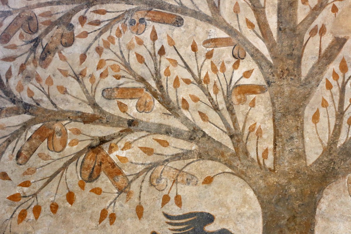 foxtosser's tweet photo. All hail the Penis Tree, created in 1265 but only discovered in 1999 in the Italian town of Massa Marittima. It's thought the female figures are witches, knocking the phallic fruit from the trees and collecting them in baskets for later https://t.co/atLmzsYiFq