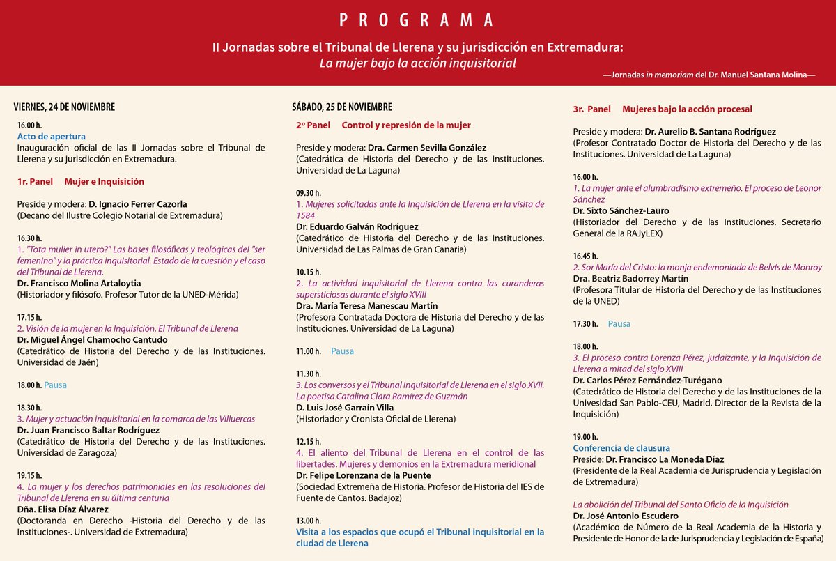 e_RevIPS's tweet photo. 📢Compartimos información sobre las II Jornadas sobre el Tribunal de la Inquisición de Llerena "La mujer bajo la acción inquisitorial", que tendrá lugar en el Complejo Cultural "La Merced" de Llerena (Extremadura) los próximos 24 y 25 de noviembre. https://t.co/I2pl9aL6O8