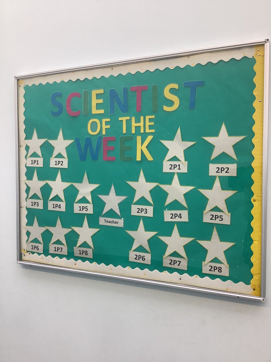 New ‘Scientist of the Week’ board up in the science department ready to celebrate pupil achievement!✨⭐️

<a href="/GrangemouthHS/">Grangemouth HS</a>