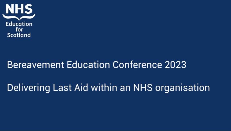 6 days to go until #NESBereavement2023 conf on Tues 28 Nov! We will have a range of plenary speakers and parallel sessions to choose from including ‘Delivering Last Aid within an NHS organisation’.
Watch the film clip to find out more: bitly.ws/32UhA