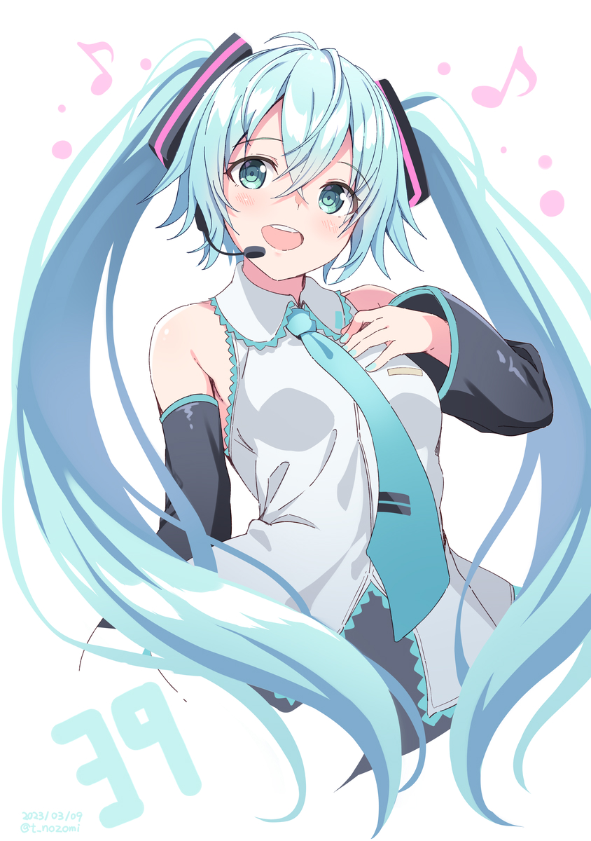 初音ミク 「ミクさん #いいツインテールの日」|希望つばめ @ 2/17発売「魔王にさらわれた聖王女ですが～｣のイラスト