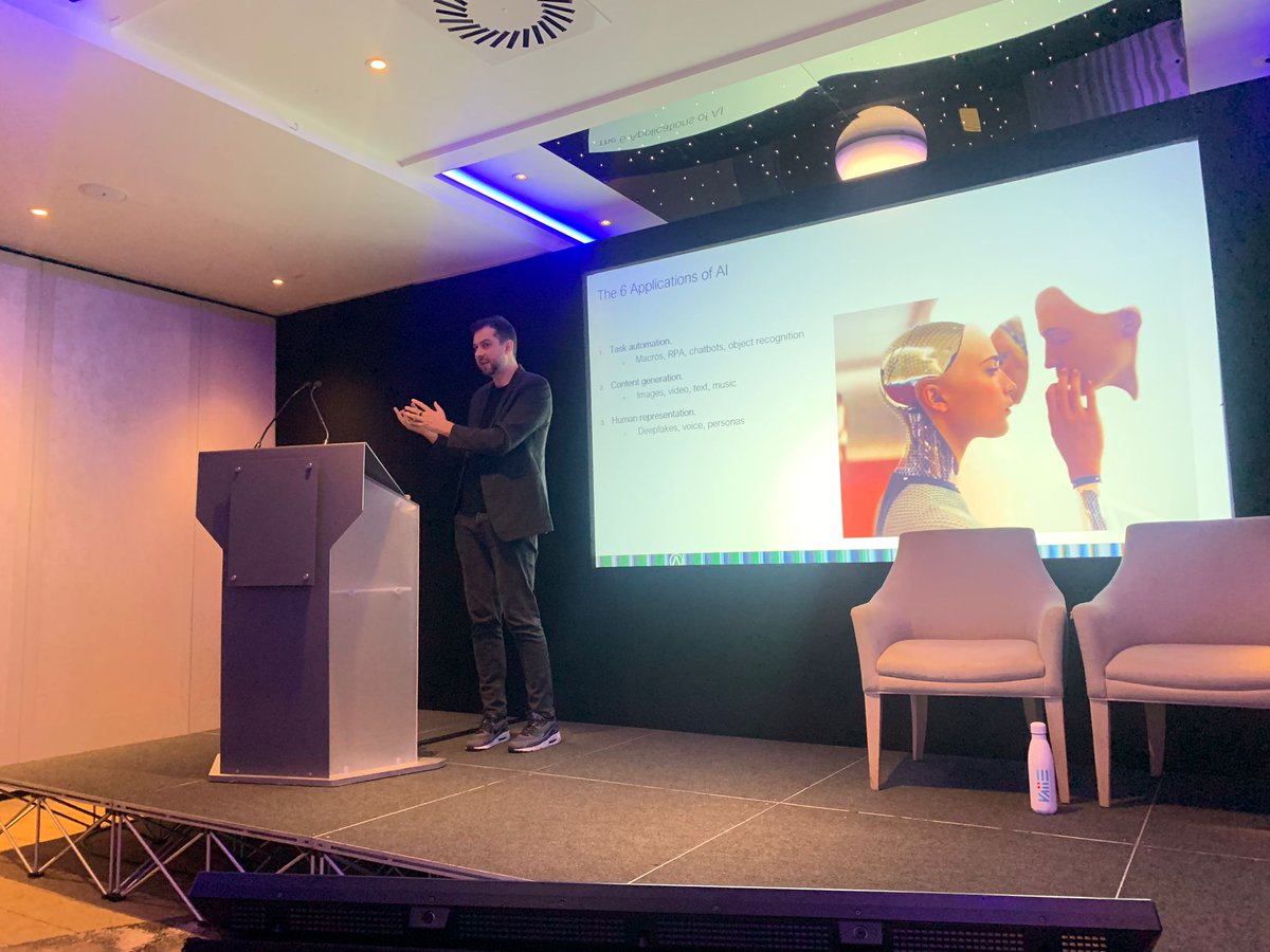 Our keynote is sharing and discussing the six applications of AI:

1️⃣ Basic task automation
2️⃣ Content generation
3️⃣ Human Representation
4️⃣ Insight extraction
5️⃣ Decision Making
6️⃣ Human augmentation 

#Vaiie23 #RegTech #AI