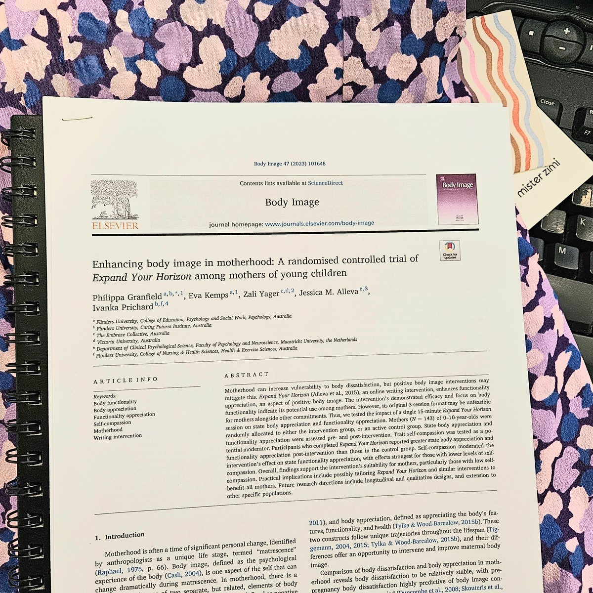 PipGranfield's tweet photo. First publication (and celebratory Zimi 💃)!

Thanks @IvankaPrichard for legendary supervision, and Eva Kemps, @ZaliYager and @JessicaAlleva for stellar co-authorship 🤗

https://t.co/g2aEAweMg8

*low-quality photo by me 😅 https://t.co/CoHm2UmzJc