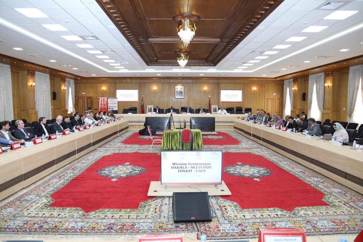 sahara_mag's tweet photo. Mission in Dakhla 🇲🇦 : 
 
A delegation including representatives from 🇫🇷(Occitanie) and the #Tonkpi region🇨🇮, is exploring investment opportunities in the rapidly growing 📈Dakhla-Oued Ed-Dahab region. 

This initiative is supported by the Regional Council of #DakhlaOuedEddahab https://t.co/Gymm6fC7Zx