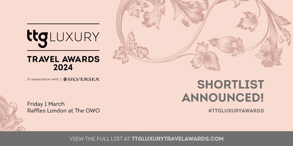 📣🍾 It’s here! The #TTGLuxuryAwards 2024 shortlist has been revealed!

After being inundated with entries, we’re thrilled to name this year’s finalists.

Huge congratulations to the luxury travel designers, agencies &amp; suppliers named.

See the full list: bit.ly/40MVpp1