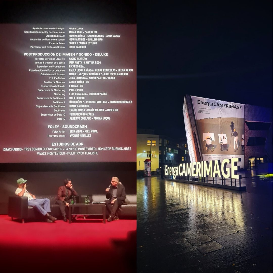 bydeluxespain's tweet photo. Emocionados de ver a nuestro equipo aparecer en pantalla de un festival tan prestigioso como @CamerimageFest.

Este año, ha participado 'La Sociedad de la Nieve', dirigida por @filmbayona con foto de @pedroluque.

#EnergaCAMERIMAGE #Camerimage2023 #filmfestival #somosdeluxe https://t.co/6z7o95I0CY