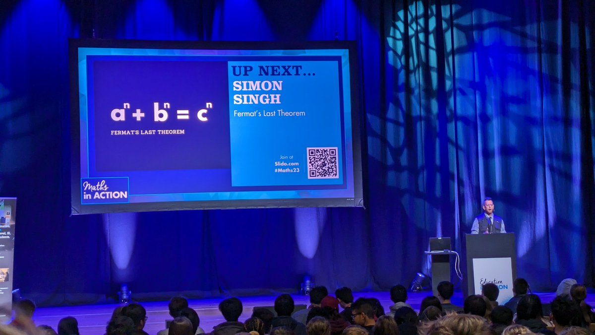Talk 2 at KS5 Maths in Action <a href="/edu_in_action/">Education in Action</a> at <a href="/uniofwarwick/">University of Warwick</a> with maths royalty <a href="/SLSingh/">Simon Singh</a> talking about Fermat's Last Theory!