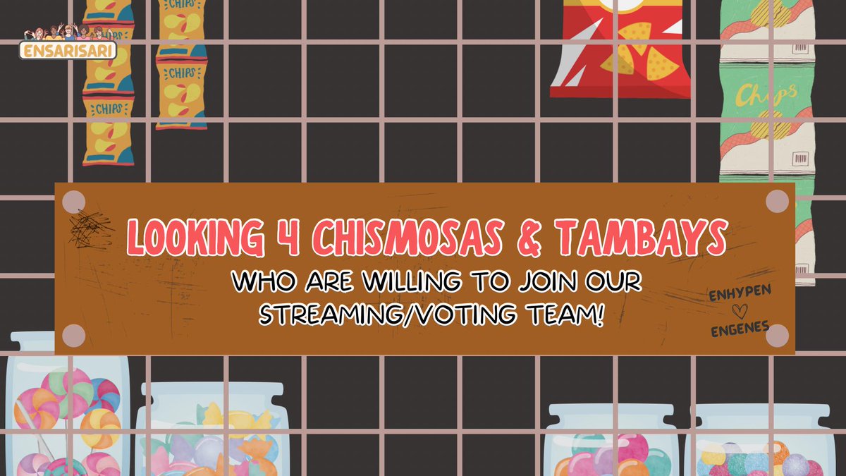 Hi! We are #EN_SARISARI

This account is a VOTING AND STREAMING TEAM dedicated only for #ENHYPEN.

ENGENES! Join us in our VOTING and STREAMING teams to support ENHYPEN. 

DM US!