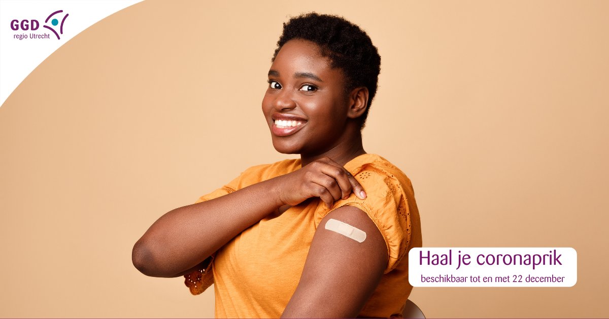 Heb je dit najaar nog geen coronaprik gehaald? Dan kan dat bij de GGDrU nog t/m 22 dec 2023.
Daarna blijft de coronaprik alleen beschikbaar voor zwangeren en mensen met een doorverwijzing van een medisch specialist. Maak een afspraak op planjeprik.nl of bel 0800 7070.