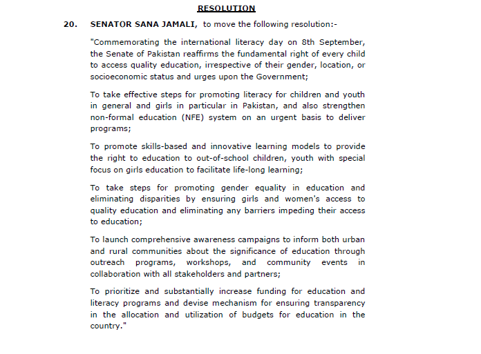 epcaucus's tweet photo. The first resolution of the @epcaucus, presented by the convener of the caucus, Senator Sana Jamali
@SenatePakistan @OfficeSenate @jica_direct_en https://t.co/zilkxSpHvr