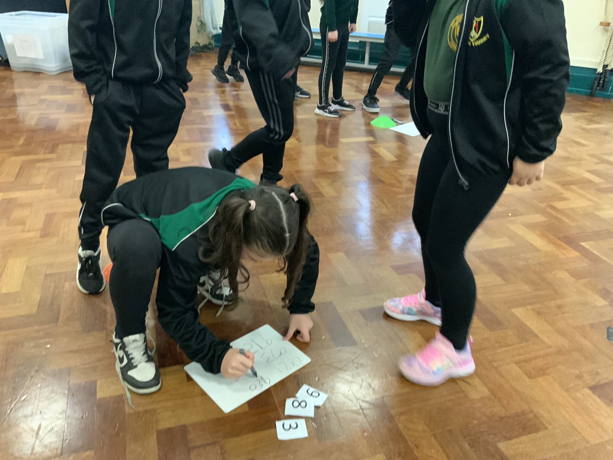 sjvblackpool's tweet photo. Active Maths, this morning in Year 3 focusing on organising and creating 3 digit numbers with the focus on social and emotional skills to aid our learning. @TeachActive #SJVMaths #SJVPE โ๏ธ https://t.co/Z4b00lFWd5