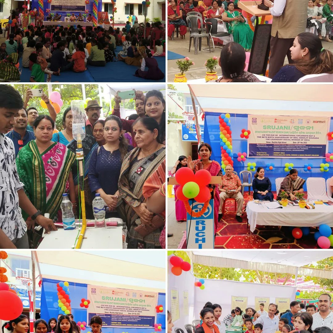 SocialRuchika's tweet image. Bhubaneswar Dt.20th November,  SRUJANI- an Inclusive Talent Search Camp has been organised by Ruchika Social Service Organisation in collaboration with OSCPCR, DCPU Khordha and Ruchika High School at Ruchika High School campus, Unit-6.   
#annualprogram