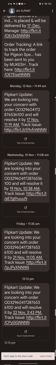 kamar978's tweet photo. @Flipkart I had ordered a mobile from Flipkart on 5th November and till now I have not received the mobile for which I had given the money to Flipkart on 5th November itself and now its rate has increased by ₹ 2000.  Due to which Flipkart is asking me to cancel the old order. https://t.co/OaU1PGvvG0