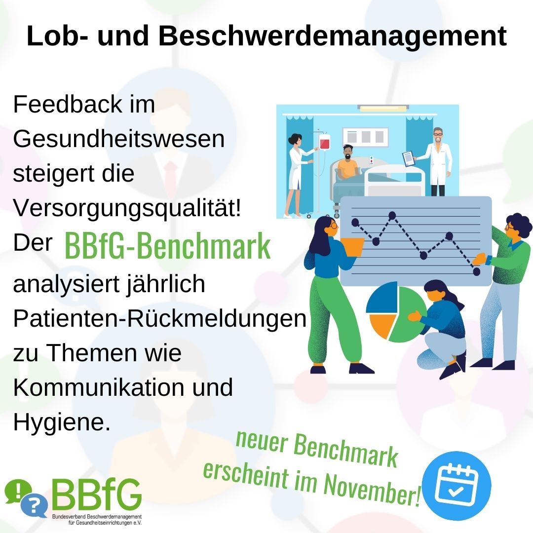 Am Freitag (24.11.) stellen wir gemeinsam mit dem Deutschen Krankenhausinstitut und inworks unseren neuen Beschwerdemanagement-Benchmark vor - das Stimmungsbarometer für Lob und Beschwerden in deutschsprachigen Krankenhäusern...