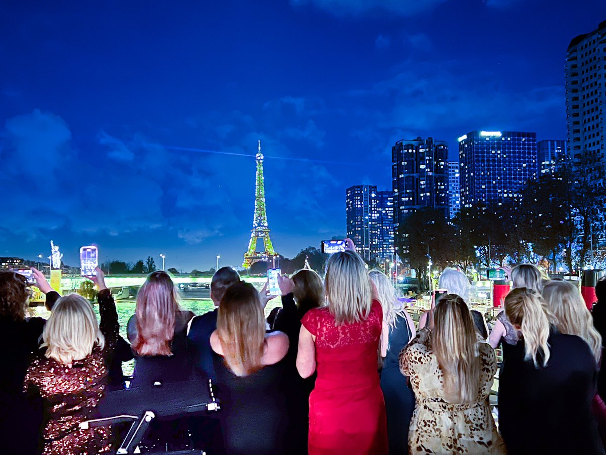 A teeny bit of manoeuvring along the #Seine by @UniworldCruises  #JoieDeVivre and @MidcountiesPTA #PTAconf2023 delegates were last night provided with a spectacular view of #EiffelTower 😍 🇫🇷📷    Top Conference Finale 👏👏