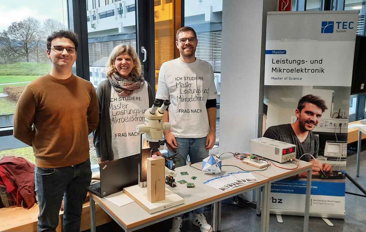 ElectronicsDrv's tweet image. Studieninfotag 2023

M. Sc. Leistungs- und Mikroelektronik - studieren und forschen, was morgen bewegt

#Leistungselektronik #Mikroelektronik #Master @HS_Reutlingen