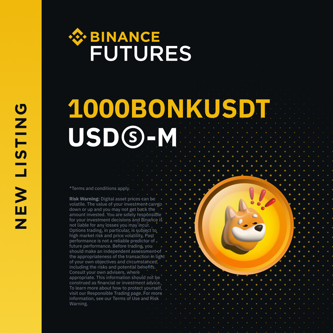 BinanceFutures's tweet photo. #Binance Futures will launch the USDⓈ-M 1000BONK and PYTH Perpetual Contracts at 

🗓Nov 22 2023, 14:00 (UTC) and 14:30 (UTC) respectively.

Read more➡️https://t.co/WC2ynuX0iQ https://t.co/hka2Bbobvh
