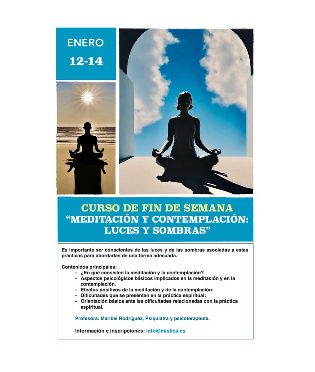 maribelium's tweet photo. Curso que imparto en el CITeS de Ávila en enero (presencial y online), para saber más de los beneficios y de los riesgos que pueden asociarse a la #meditación y a la #contemplación.

Aquí os dejo más información sobre el mismo:

https://t.co/JJpXE18YuQ https://t.co/fOYJ1AEJTL
