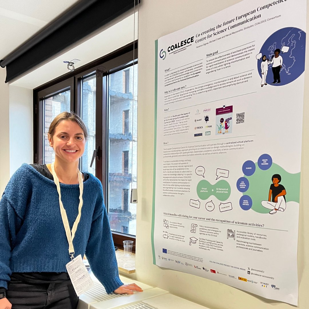 On 21st November, @FlorenceGignac from @stickydoteu presented COALESCE at the @MOSAIC_EU final event. The event gathered @EU_Commission representatives, policymakers, co-creation experts and cities representatives to discuss the role of co-creation in complex challenges #SciComm