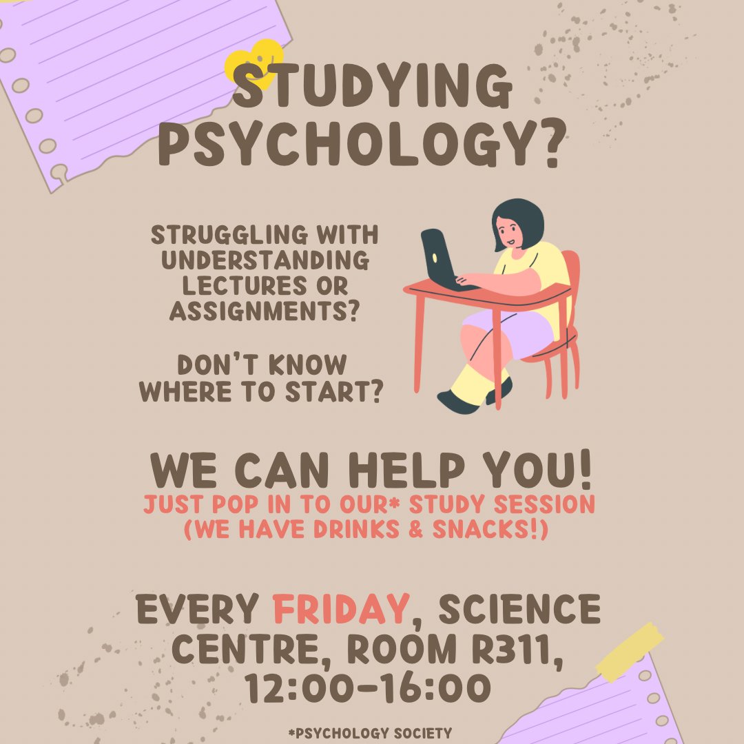 Our wonderful Psychology Society (over on Instagram @ psychologysocietystaffs) are running some brilliant get togethers open to all our #psychology #students. Please do head along to the Wednesday and/or Friday sessions, you will be made to feel very welcome! #ProudToBeStaffs