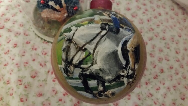 show jumping into the holidays 🐴🎁🎄😁 my custom order window closes on the 30th - email me your ornament vision at mail@jypfineart.com before it's too late! <a href="/JYPFineArt/">Joanne Y. Pierce</a>