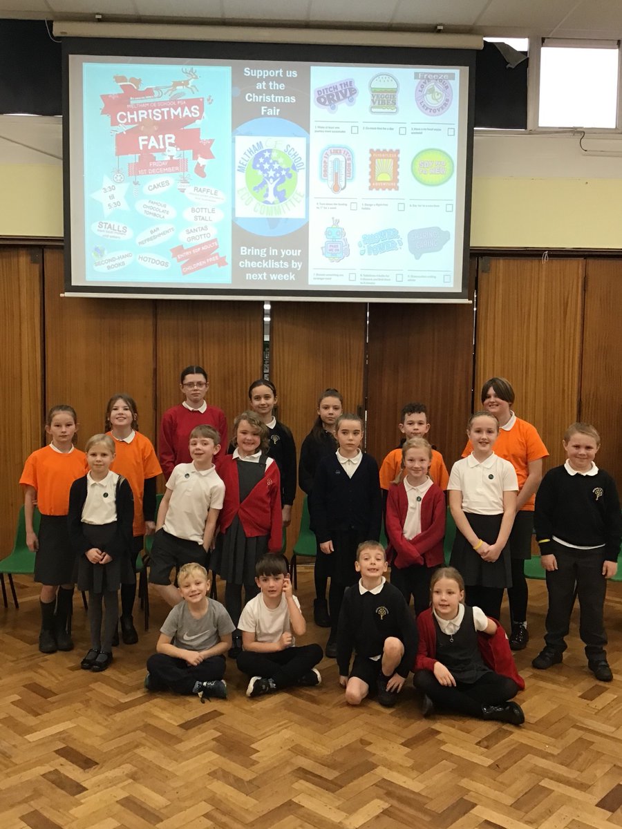 MelthamceEco's tweet photo. This morning we held our first Eco Committee assembly for the year. We thanked last year's committee for their achievements and shared our plans for this year. What a fantastic assembly Eco Committee! @EcoSchools #ecoschools #MelthamSHOUTOUT #MelthamSTANDOUT #MelthamECO https://t.co/YhZXncxElb