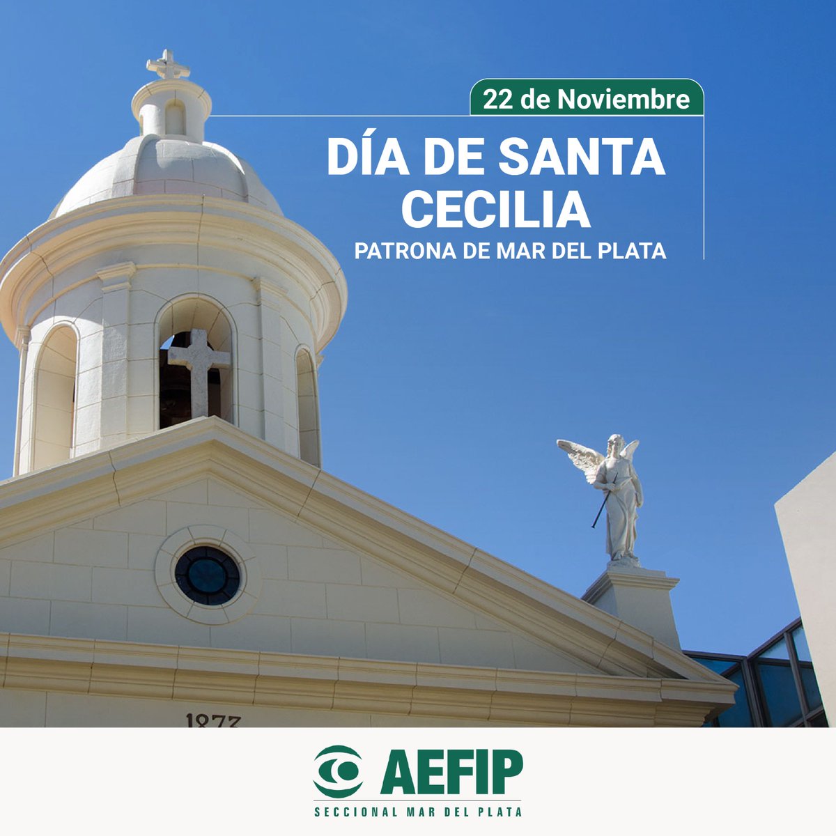 AefipDel's tweet photo. Día de Santa Cecilia 
Patrona de Mar del Plata https://t.co/96J0DBhAGn