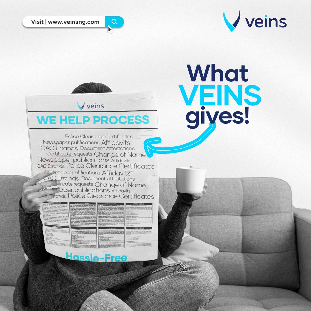 VeinsNg's tweet image. Say goodbye to the frustration of navigating complex paperworks.

Your peace of mind is our priority. Embrace simplicity with Veins. 🌟 #EffortlessProcessing #VeinsSolutions&quot; 🚀 #documentsnotarized #documentsnotarization #ChangeofName