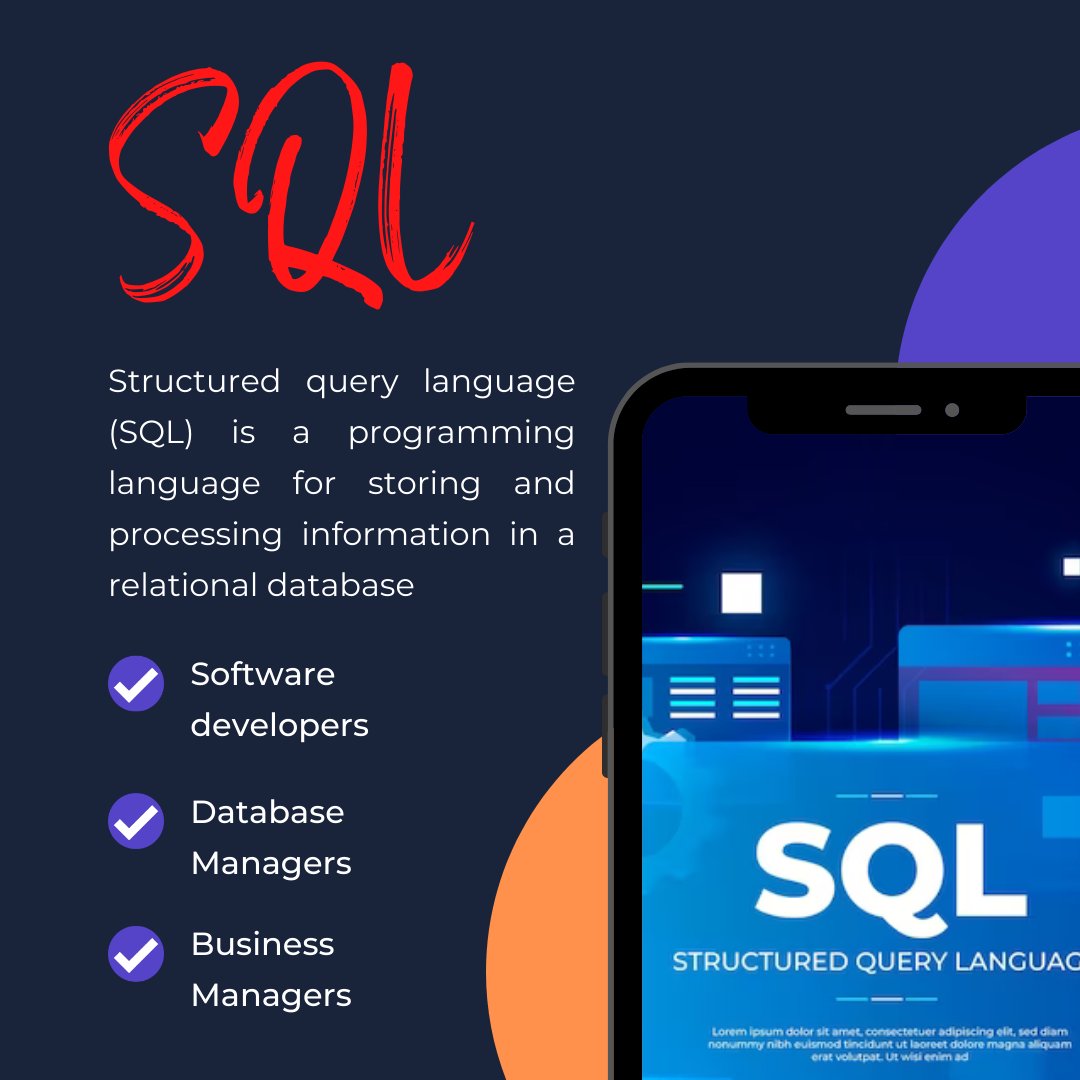 dataanalytics07's tweet image. Get started with SQL today – it&apos;s easier than you think!

#SQL #database #data #programming #code #developer #webdev #datavisualization #datascience #bigdata #dataanalytics #businessintelligence #machinelearning #artificialintelligence #tech
#codinglife #learnprogramming #python