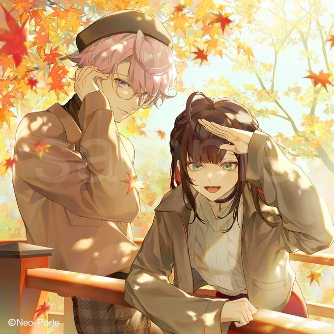 秋ボイスのイラスト担当させていただきました! 何卒よろしくお願いいたします   #ネオポルテ2023秋ボイス