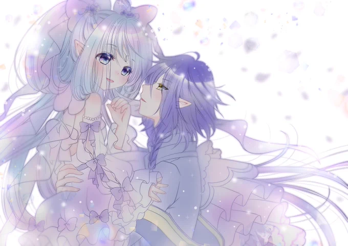 #いい夫婦の日  過去絵〜横顔描き直したいぃ。