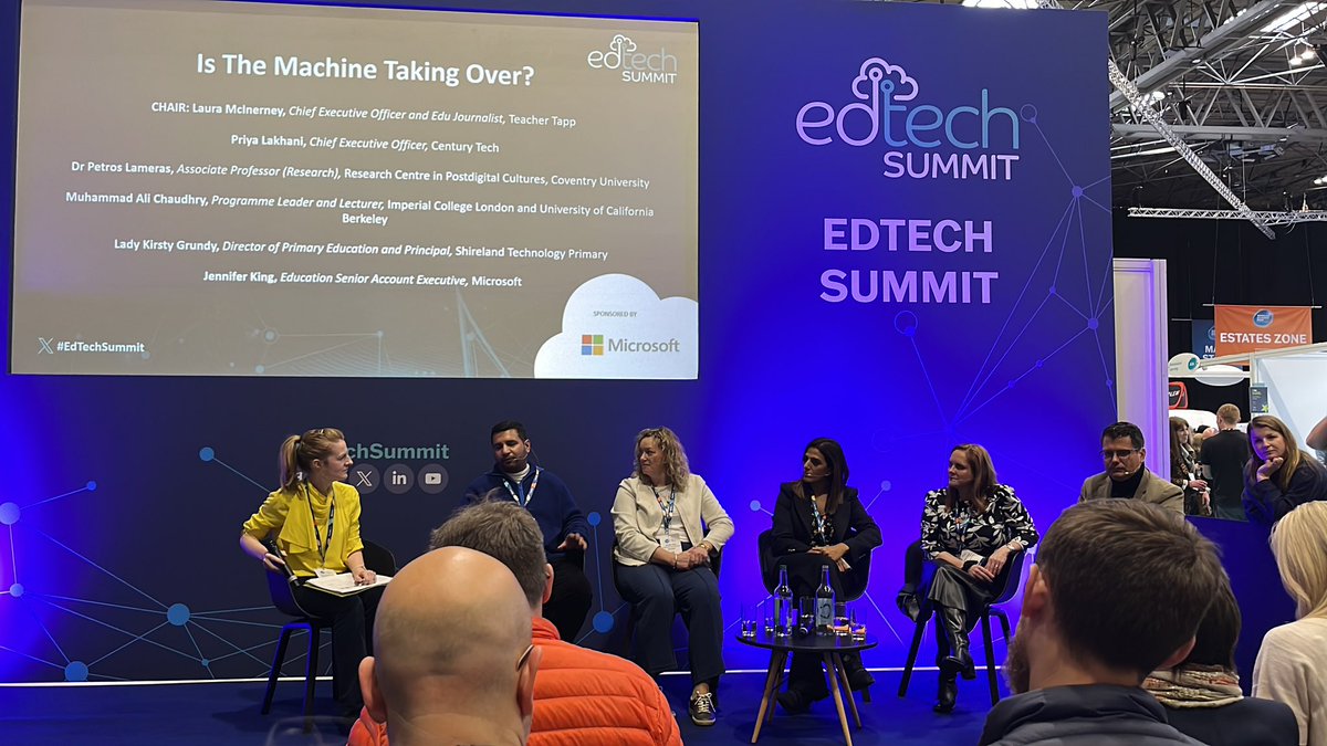 Are the machines taking over? 
Great topic for a panel discussion at the #EdTechSummit in the Schools and Academies Show.