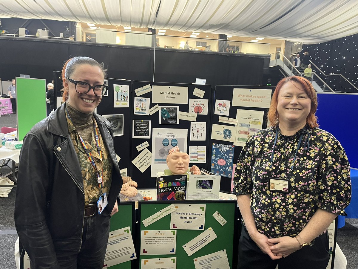 Jules_Poxton's tweet image. Hoping to recruit the next generation of health care professionals at the Barnsley metrodome careers event 22.11.23, @Shanirob, Rebecca Simpson, @Julespoxton  talking mental health careers, #wecareintothefuture #swyft @allofusinmind