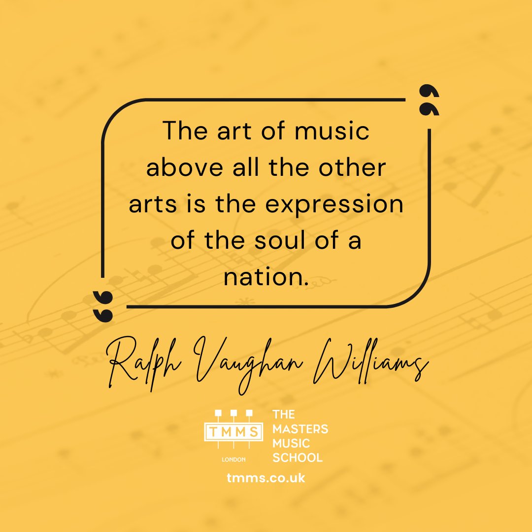 From the haunting melodies to the exuberant beats, it is in music that we find the purest expression of our collective soul. 

#ralphvaughanwilliams #classicalmusic #TMMSMasterOfTheWeek #TheMastersMusicSchool 

Click the link to read the full post! bit.ly/3OZnVjp