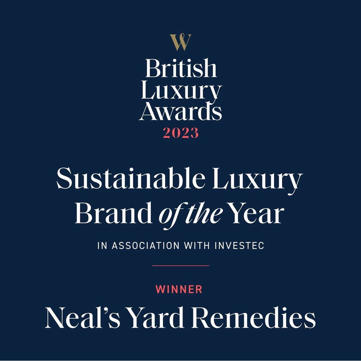 Ateliers Verts (@ateliersverts) on Twitter photo Delighted that <a href="/NYR_Official/">Neal's Yard Remedies</a> #NealsYardRemedies won Sustainable Luxury Brand of the Year <a href="/Walpole_UK/">Walpole British Luxury</a> 💚 Delighted that <a href="/NYR_Official/">Neal's Yard Remedies</a> #NealsYardRemedies won Sustainable Luxury Brand of the Year <a href="/Walpole_UK/">Walpole British Luxury</a> 💚